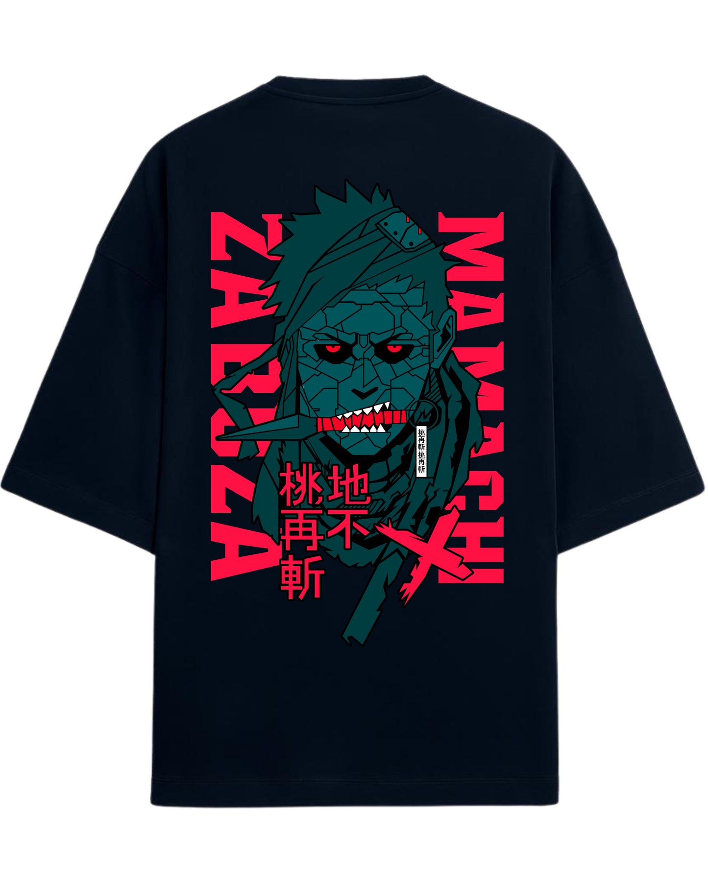 Zabuza Momochi Terry Oversized T-Shirt | Naruto Shippuden Anime Graphic Tee | 100% Premium Cotton