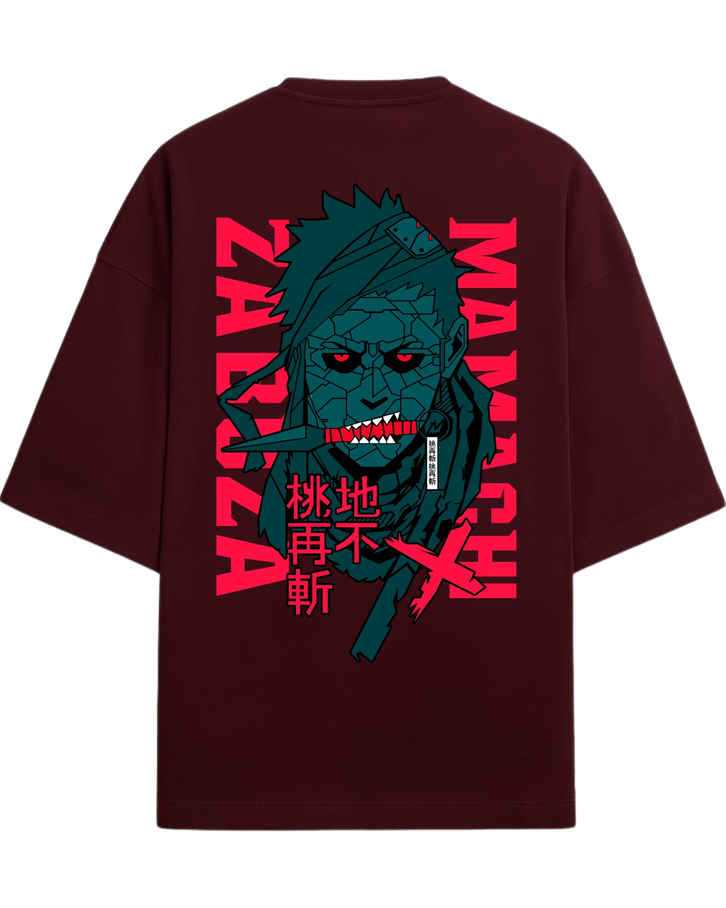 Zabuza Momochi Terry Oversized T-Shirt | Naruto Shippuden Anime Graphic Tee | 100% Premium Cotton