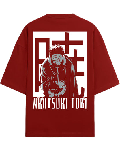 Akatsuki Tobi Terry Oversized T-Shirt | Naruto Shippuden Anime Graphic Tee | 100% Premium Cotton