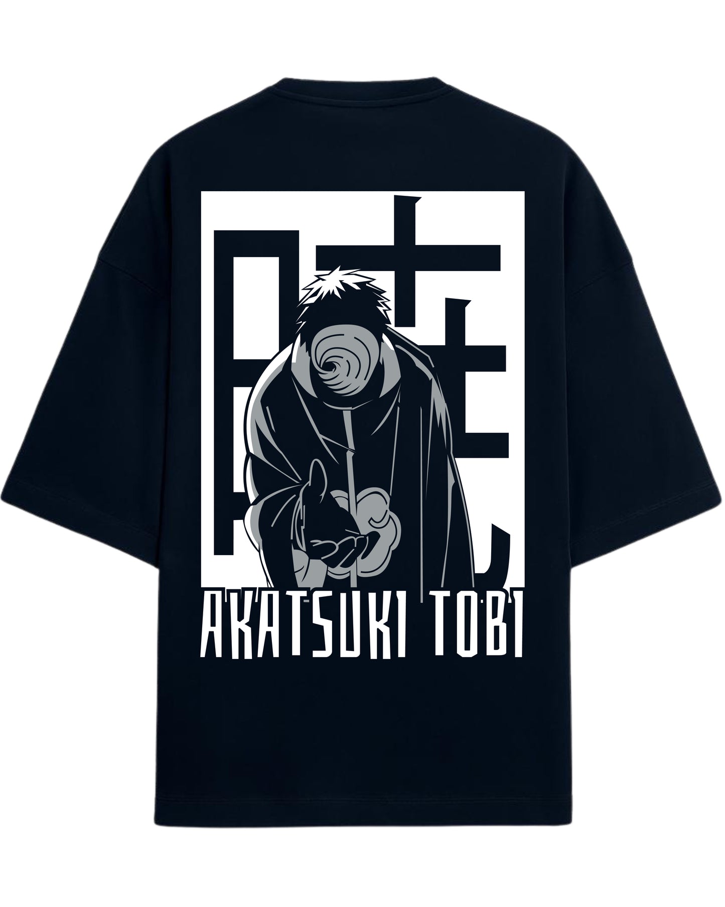 Akatsuki Tobi Terry Oversized T-Shirt | Naruto Shippuden Anime Graphic Tee | 100% Premium Cotton