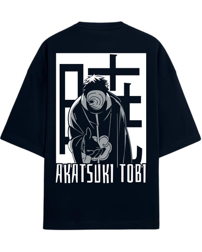 Akatsuki Tobi Terry Oversized T-Shirt | Naruto Shippuden Anime Graphic Tee | 100% Premium Cotton