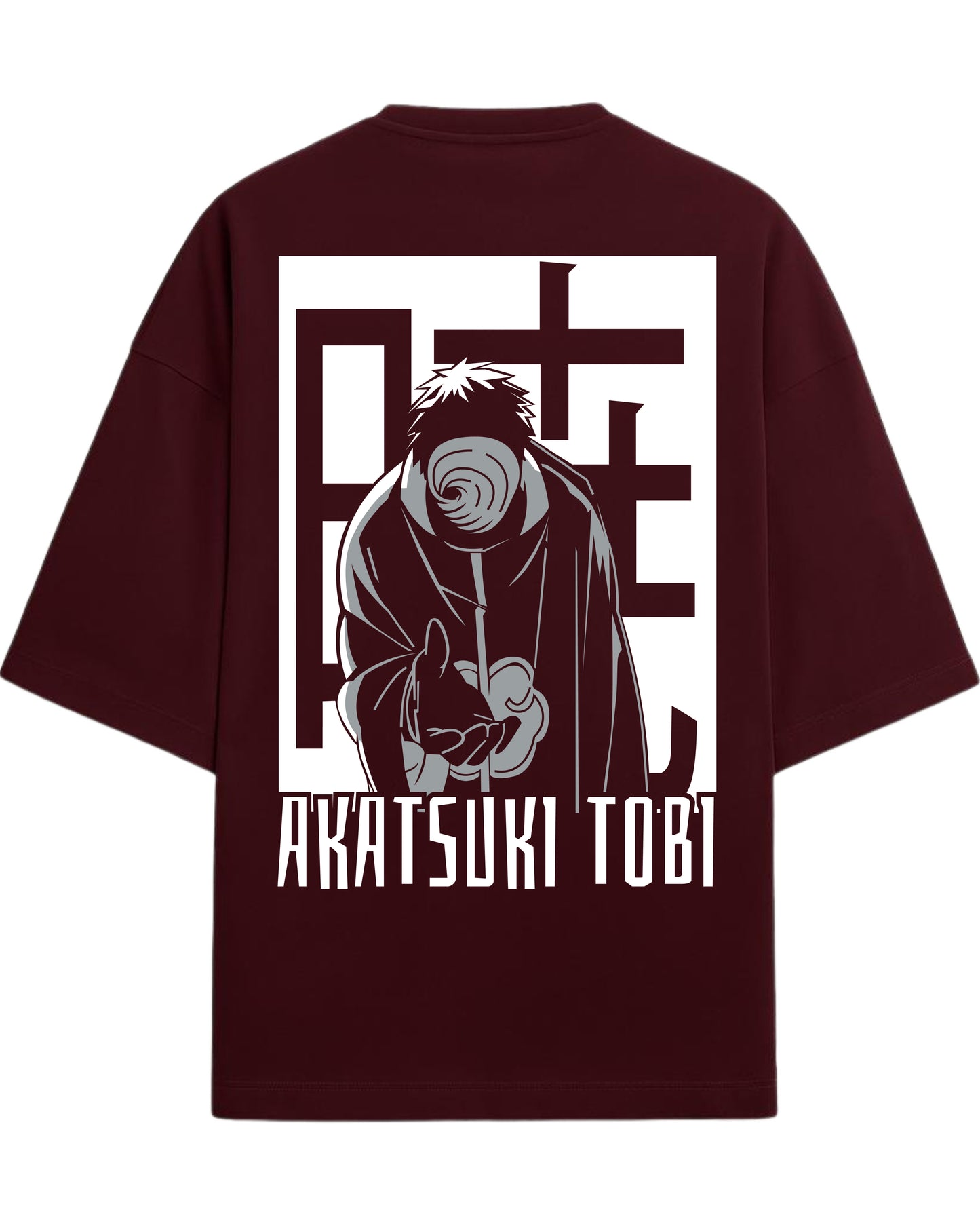 Akatsuki Tobi Terry Oversized T-Shirt | Naruto Shippuden Anime Graphic Tee | 100% Premium Cotton