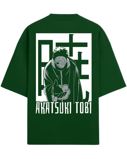 Akatsuki Tobi Terry Oversized T-Shirt | Naruto Shippuden Anime Graphic Tee | 100% Premium Cotton