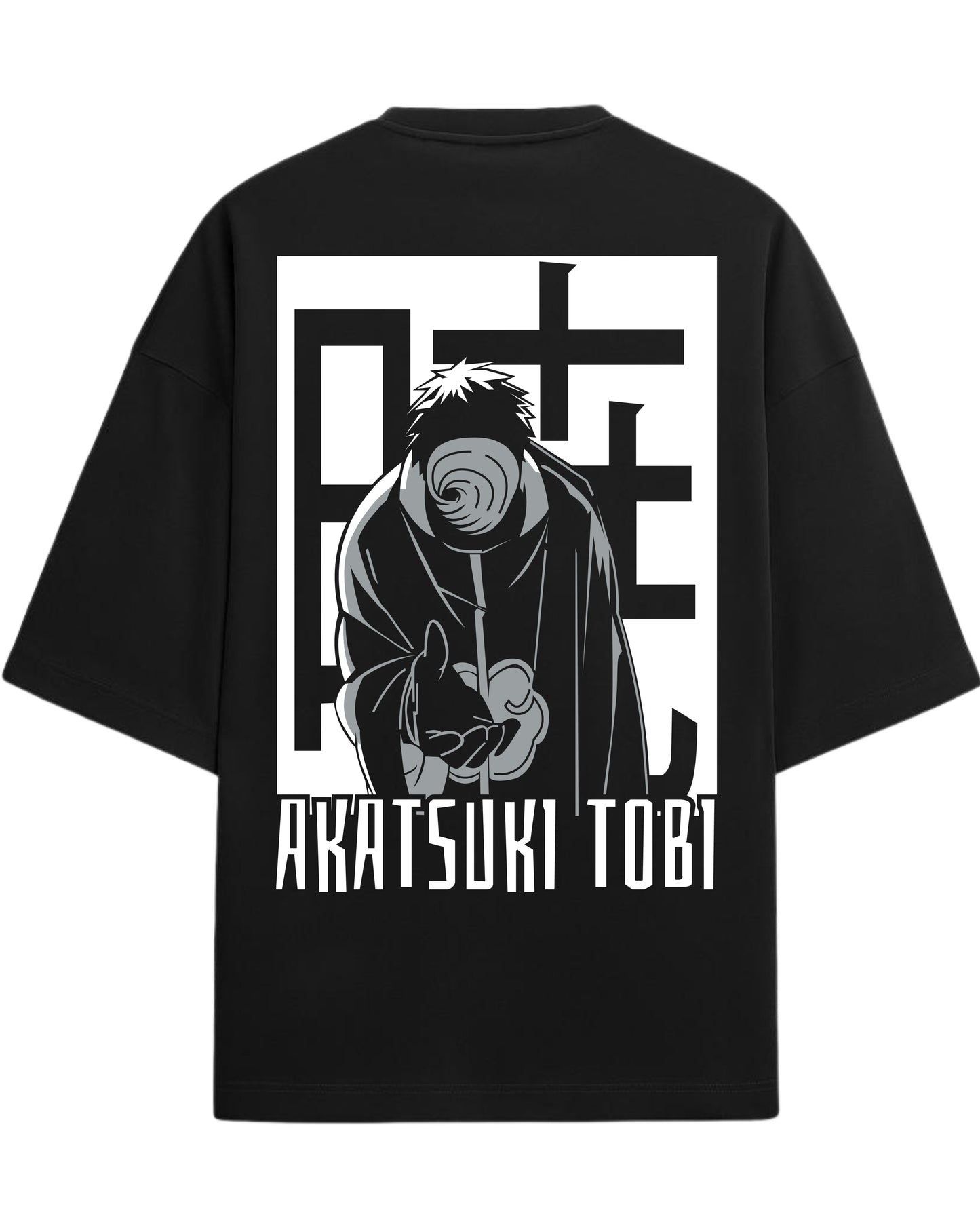 Akatsuki Tobi Terry Oversized T-Shirt | Naruto Shippuden Anime Graphic Tee | 100% Premium Cotton