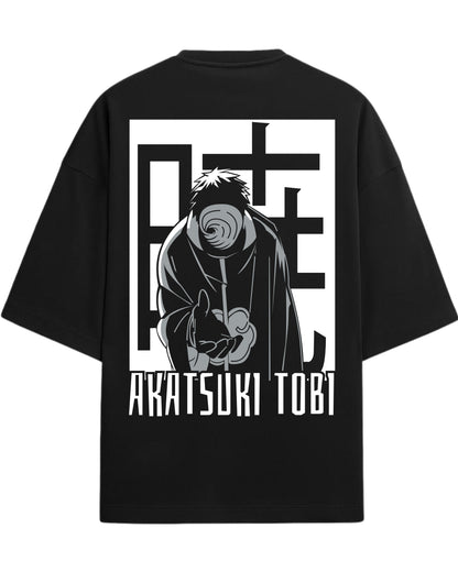 Akatsuki Tobi Terry Oversized T-Shirt | Naruto Shippuden Anime Graphic Tee | 100% Premium Cotton