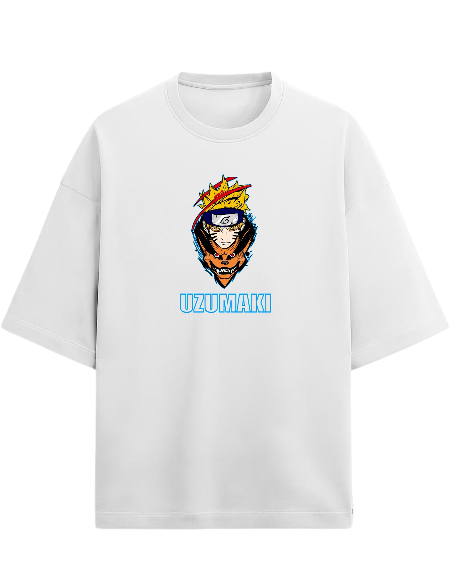 Naruto Uzumaki Terry Oversized T-Shirt | Naruto Shippuden Anime Graphic Tee | 100% Premium Cotton