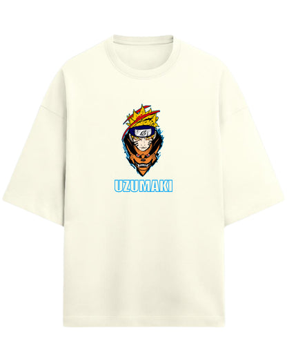 Naruto Uzumaki Terry Oversized T-Shirt | Naruto Shippuden Anime Graphic Tee | 100% Premium Cotton