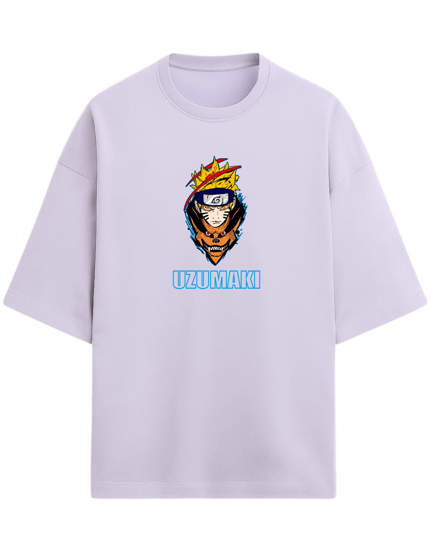 Naruto Uzumaki Terry Oversized T-Shirt | Naruto Shippuden Anime Graphic Tee | 100% Premium Cotton