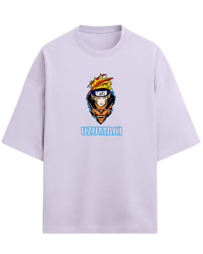 Naruto Uzumaki Terry Oversized T-Shirt | Naruto Shippuden Anime Graphic Tee | 100% Premium Cotton
